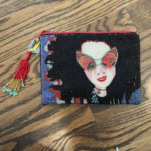 Ashley Longshore Beaded Pouch